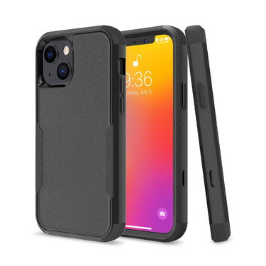 iPhone 13 Compatible Case Cover With Premium Shockproof Heavy Duty Armor-Black